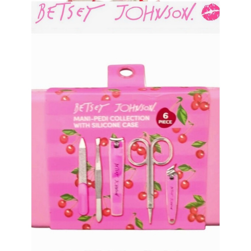 Betsey Johnson 6-Piece Mani-Pedi Collection w/Silicone Case